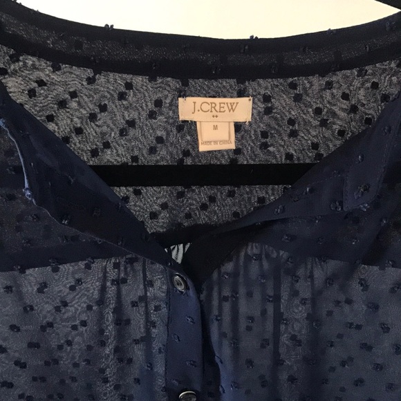 J crew navy blue blouse - Picture 5 of 7
